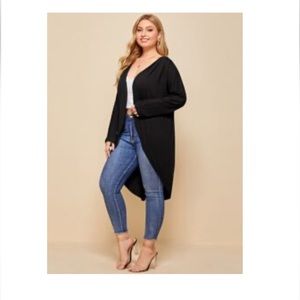 Shein Black Flowy Cardigan
